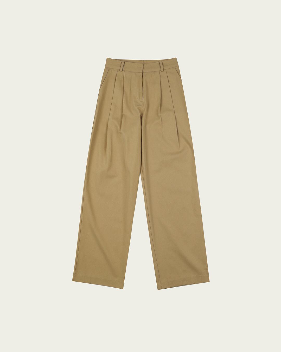 (2차) Urban Pintuck Pants - Beige