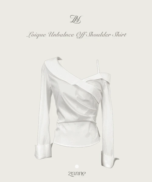로이크 언발 오프숄더 셔츠