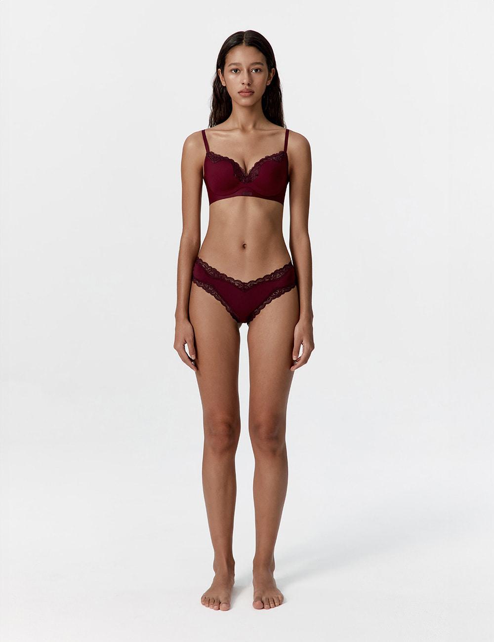 [VERISH X 유진킴] 홀리데이 브라 레이스&팬티 치키 set