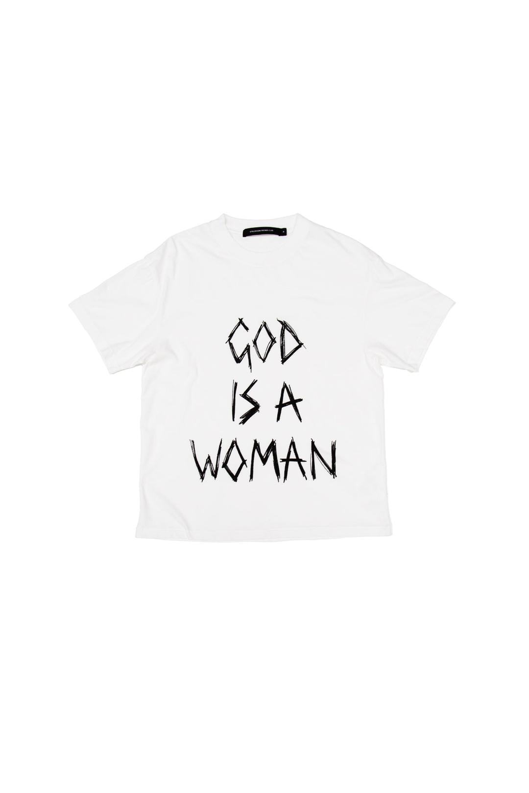 GOD IS A WOMAN GIRLFRIEND T-SHIRT - ANTIQUE WHITE / 8