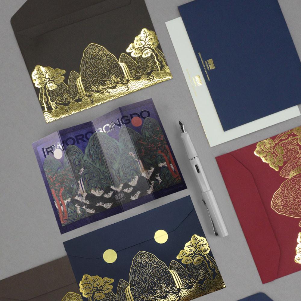 [미미달] 한국전통 일월오봉도 병풍엽서 SET