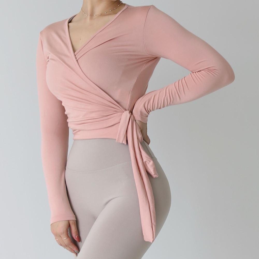 뮤토웨어 텐셀 랩가디건 긴팔 커버업 필라테스복 필라테스옷 필라테스 운동복 요가복 상의