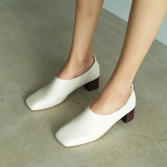 CINAMON Glove pumps - 3color 5cm 스퀘어 글로브 미들 펌프스