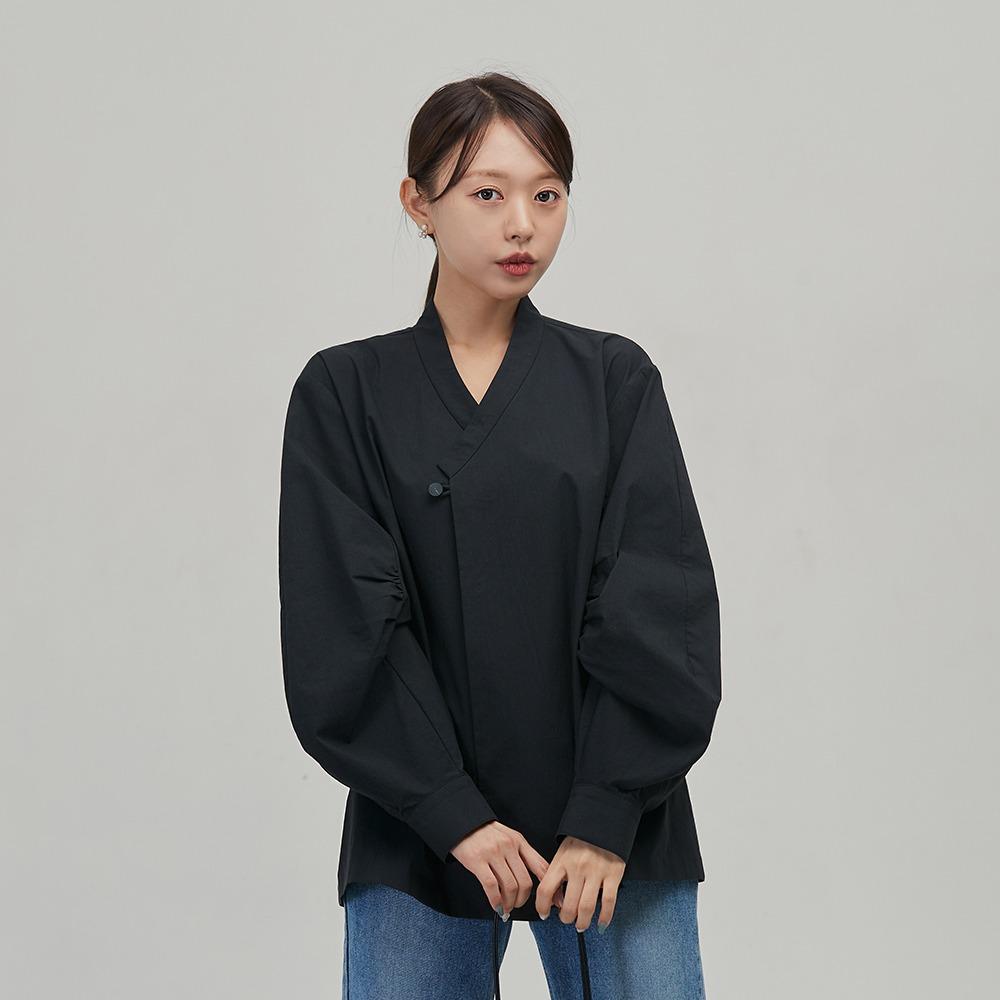 반달소매 블라우스 저고리 [블랙]