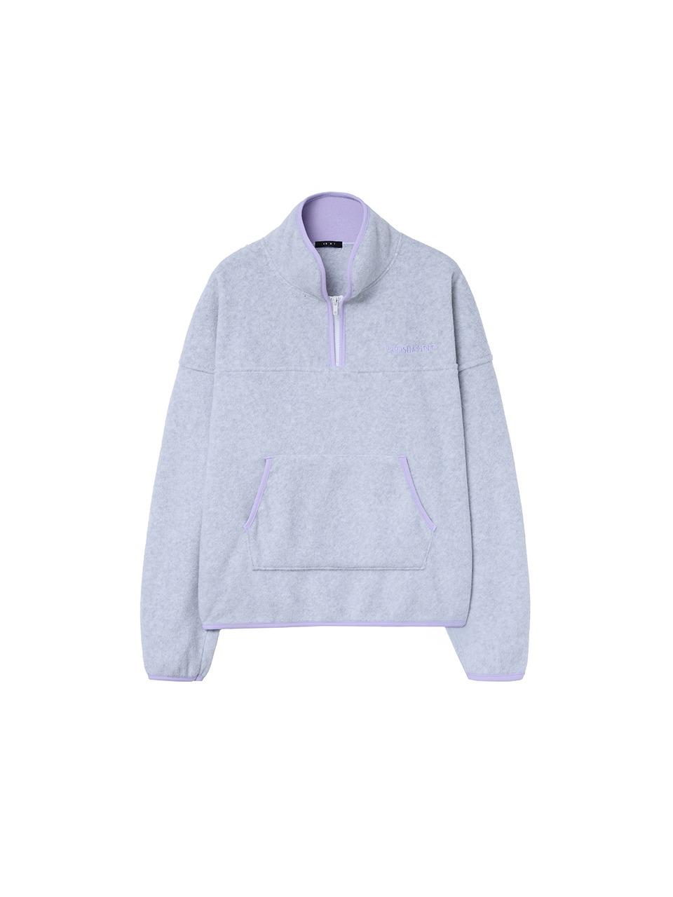 [1차 12/19 2차 12/26 예약배송][2nd] Fleece pullover half zip-up_white melange