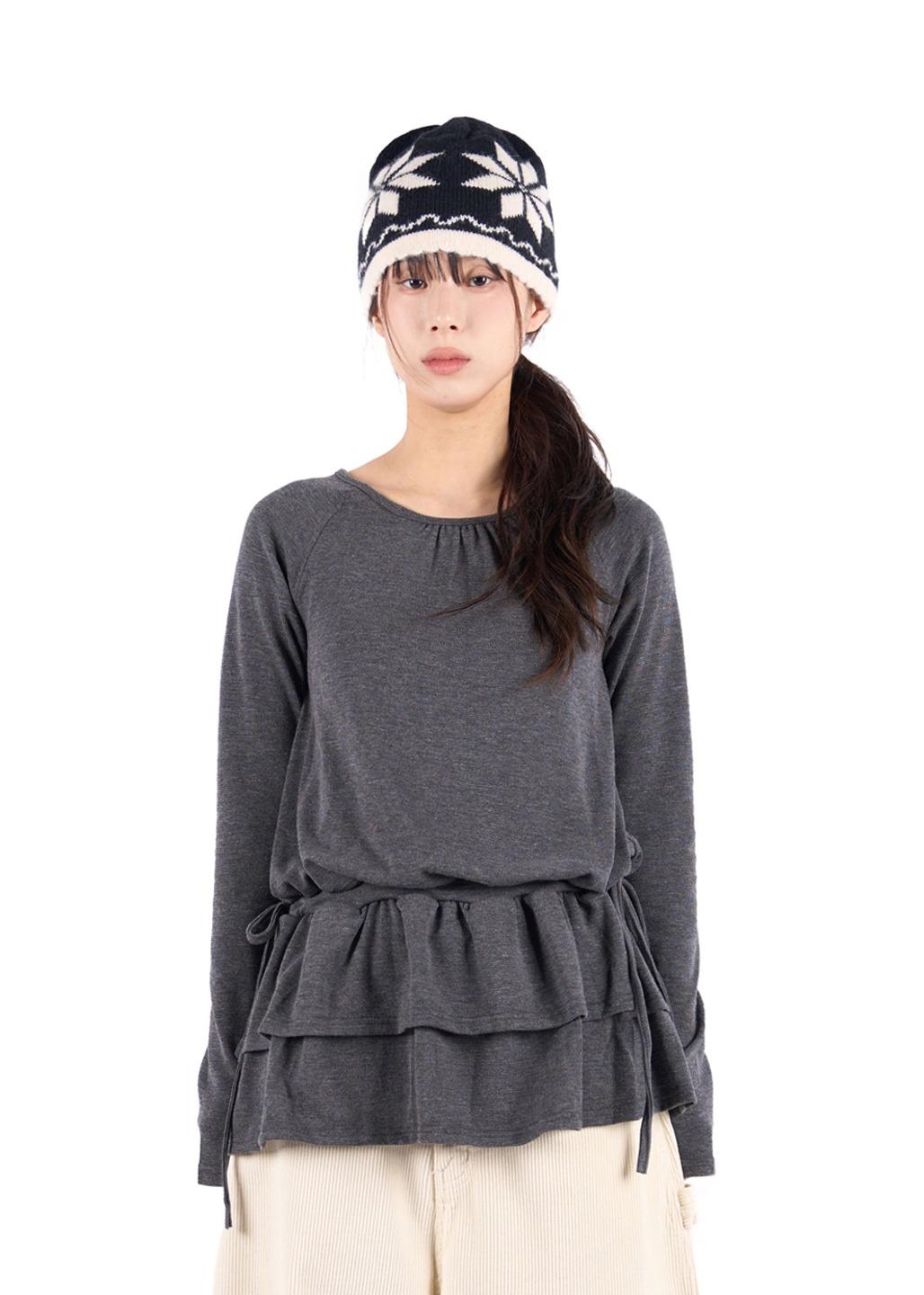 FRILL STRING LONG SLEEVE