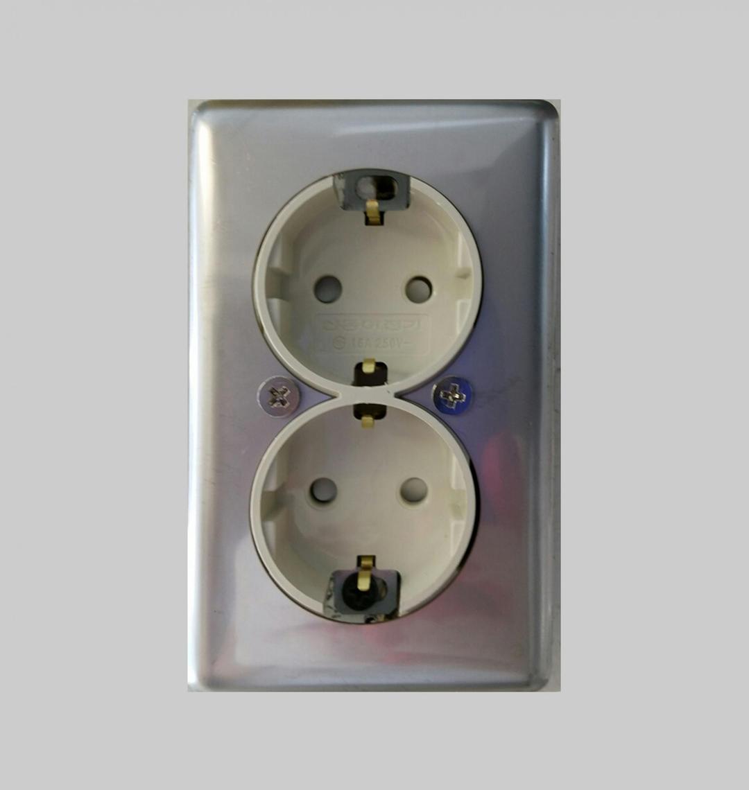 스텐 콘센트 2구