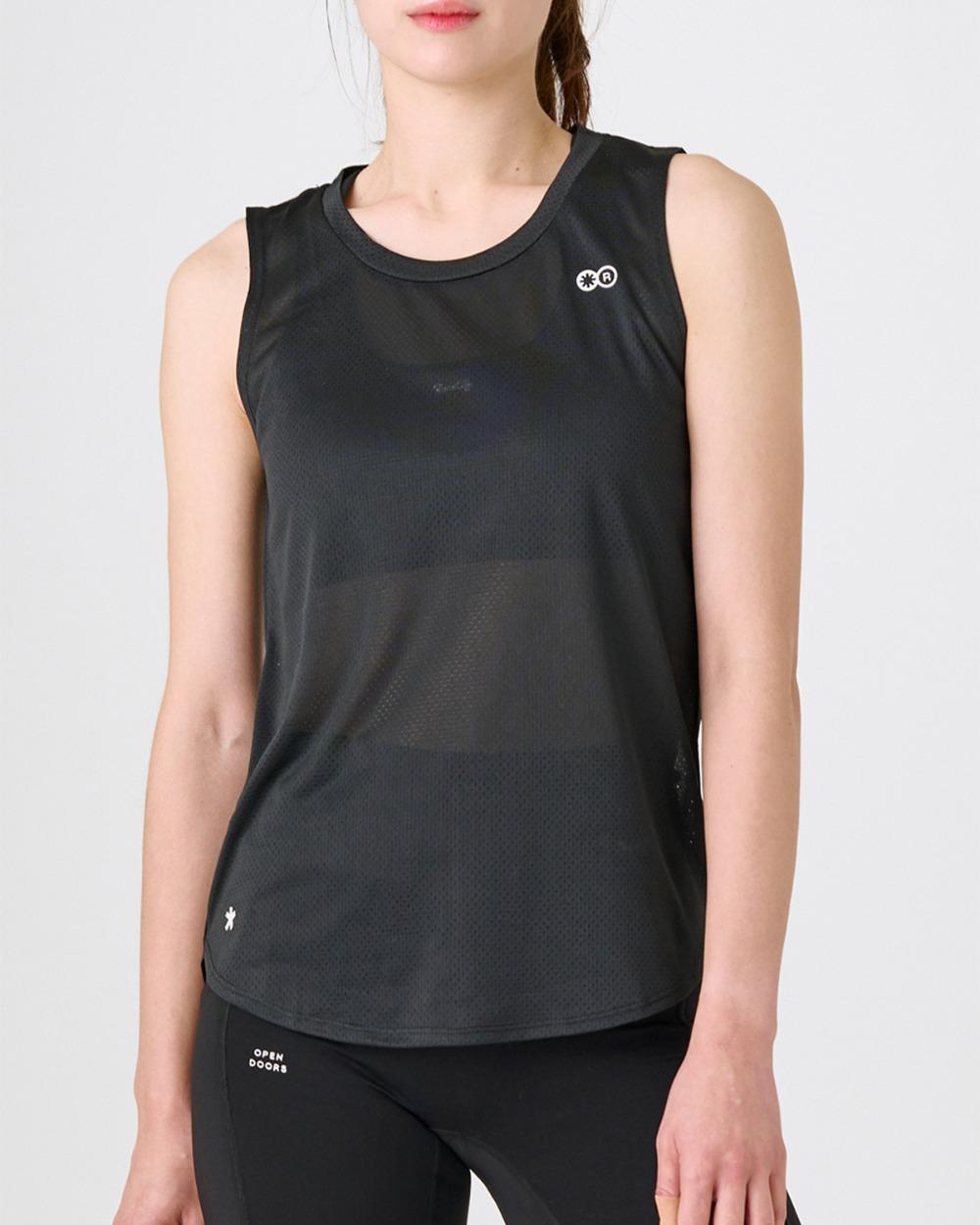 Women`s Mesh Singlet Black