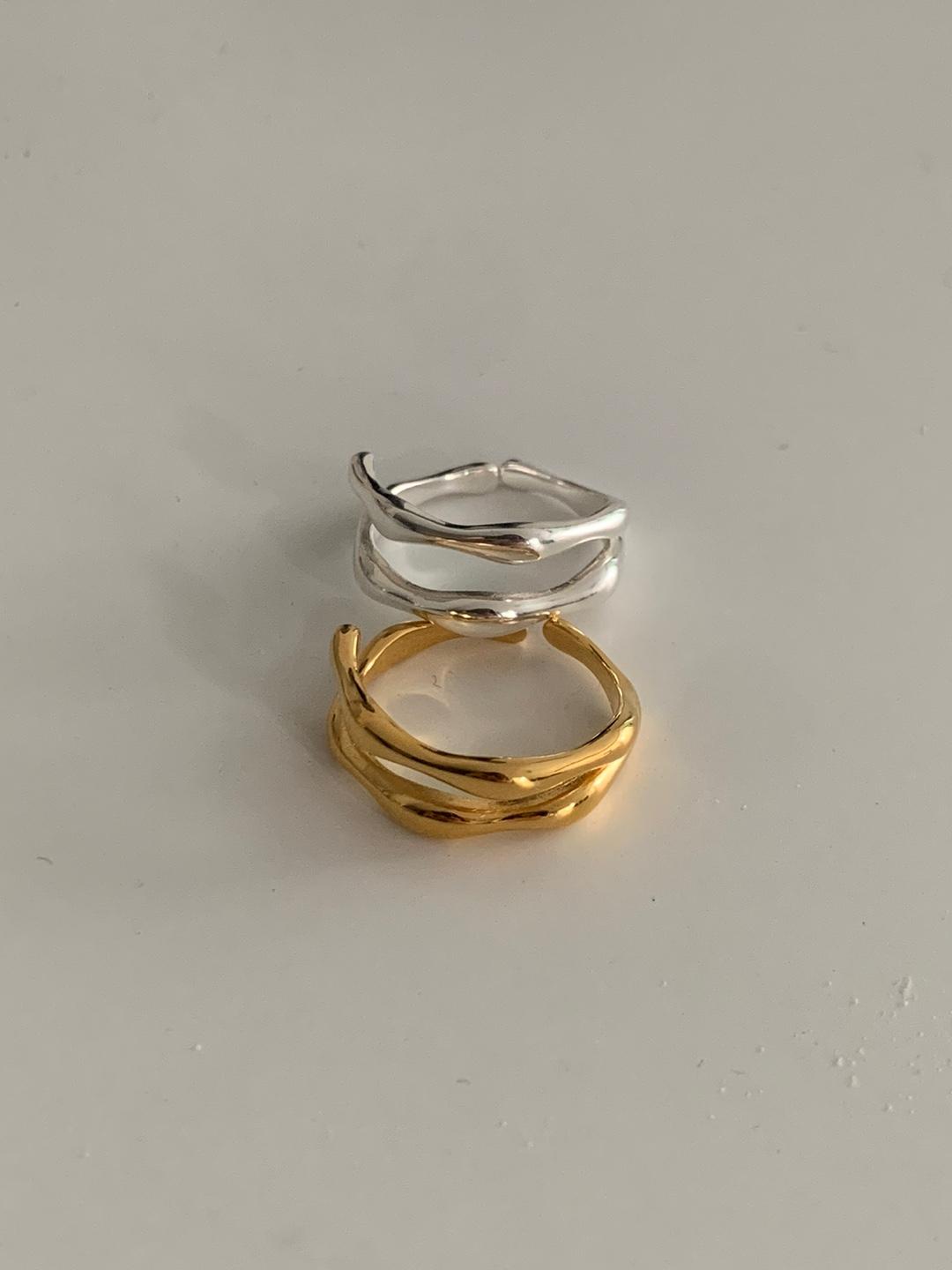 (silver925) Twin curve open ring