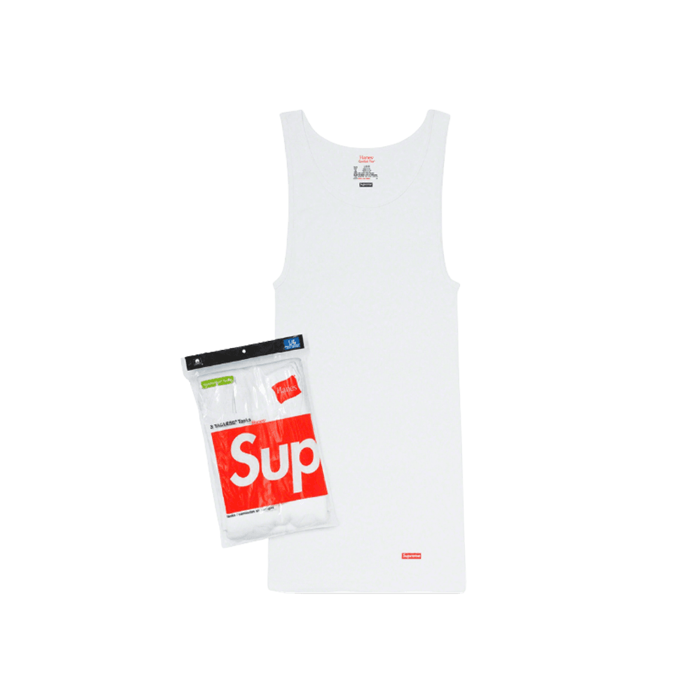 슈프림 헤인즈 태그리스 탱크 탑 (3 Pack) 화이트