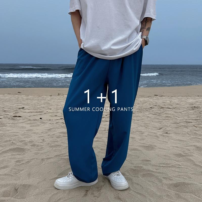 [1+1] 유니섹스 썸머 쿨링 와이드 팬츠