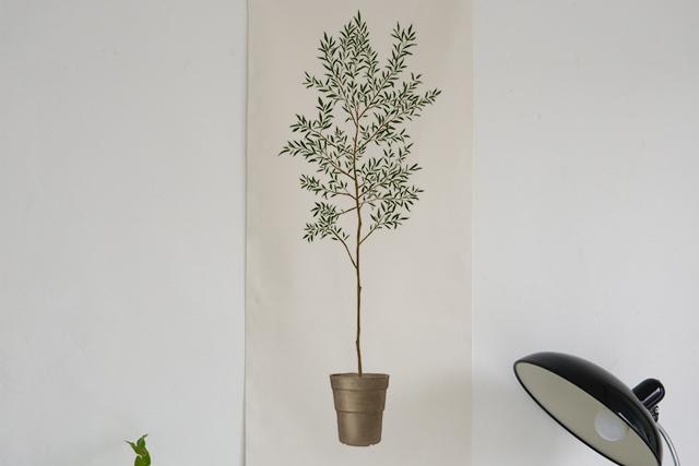 pot plant B_세로형 패브릭 포스터 가림막 가리개 커튼(2size)