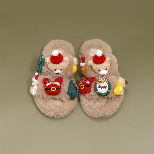 크리스마스 테디베어 퍼슈즈