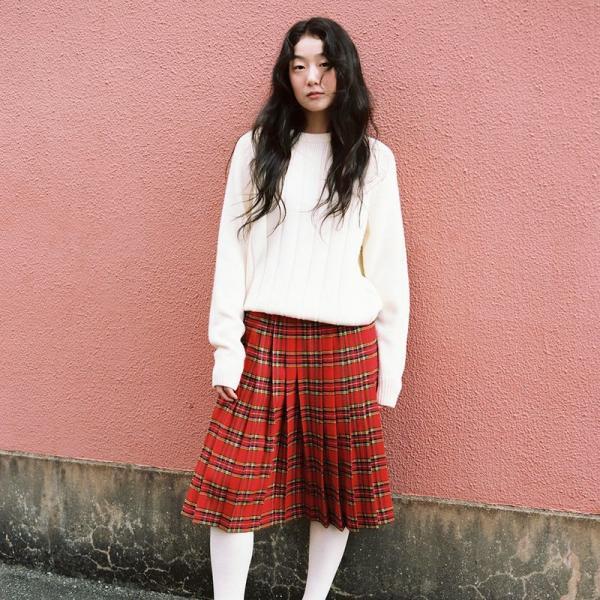 포니테일 Classic Queen Pleated Check Skirt