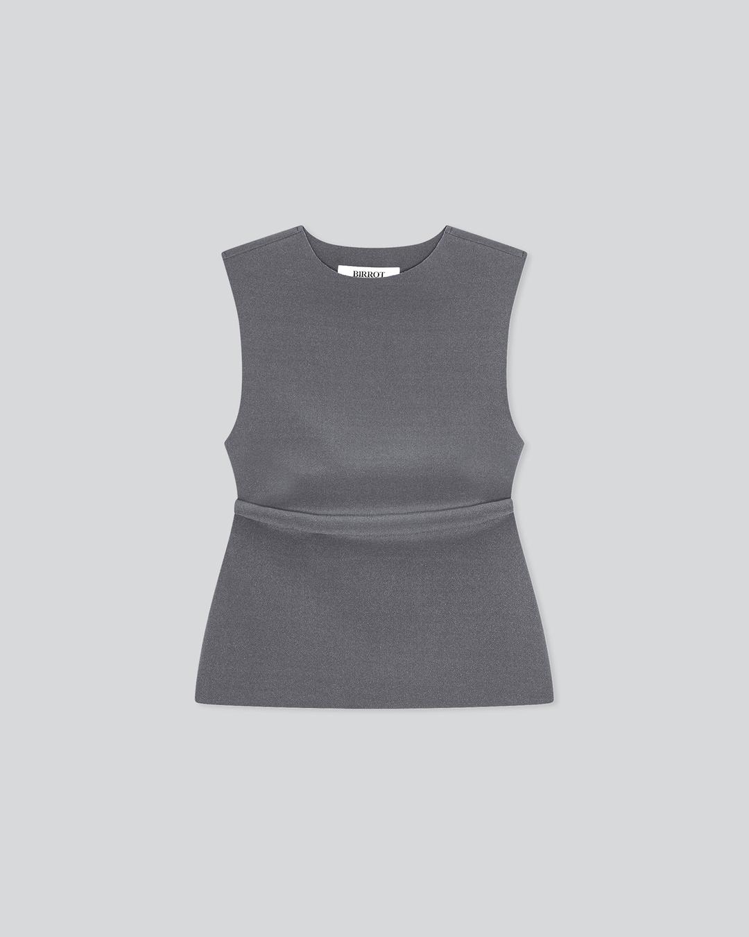 LAY2 DRAPE TOP - SILVER / 1