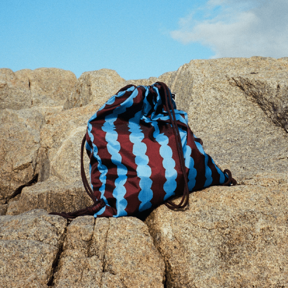 Pattern Drawstring Backpack - BB Stripe