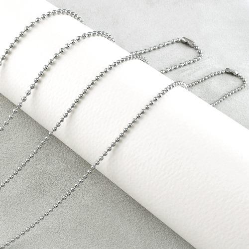 스테인레스 써지컬 군번줄 목걸이 무도금(약2mm 2.3mm) (약60cm) (1개) m2310-09