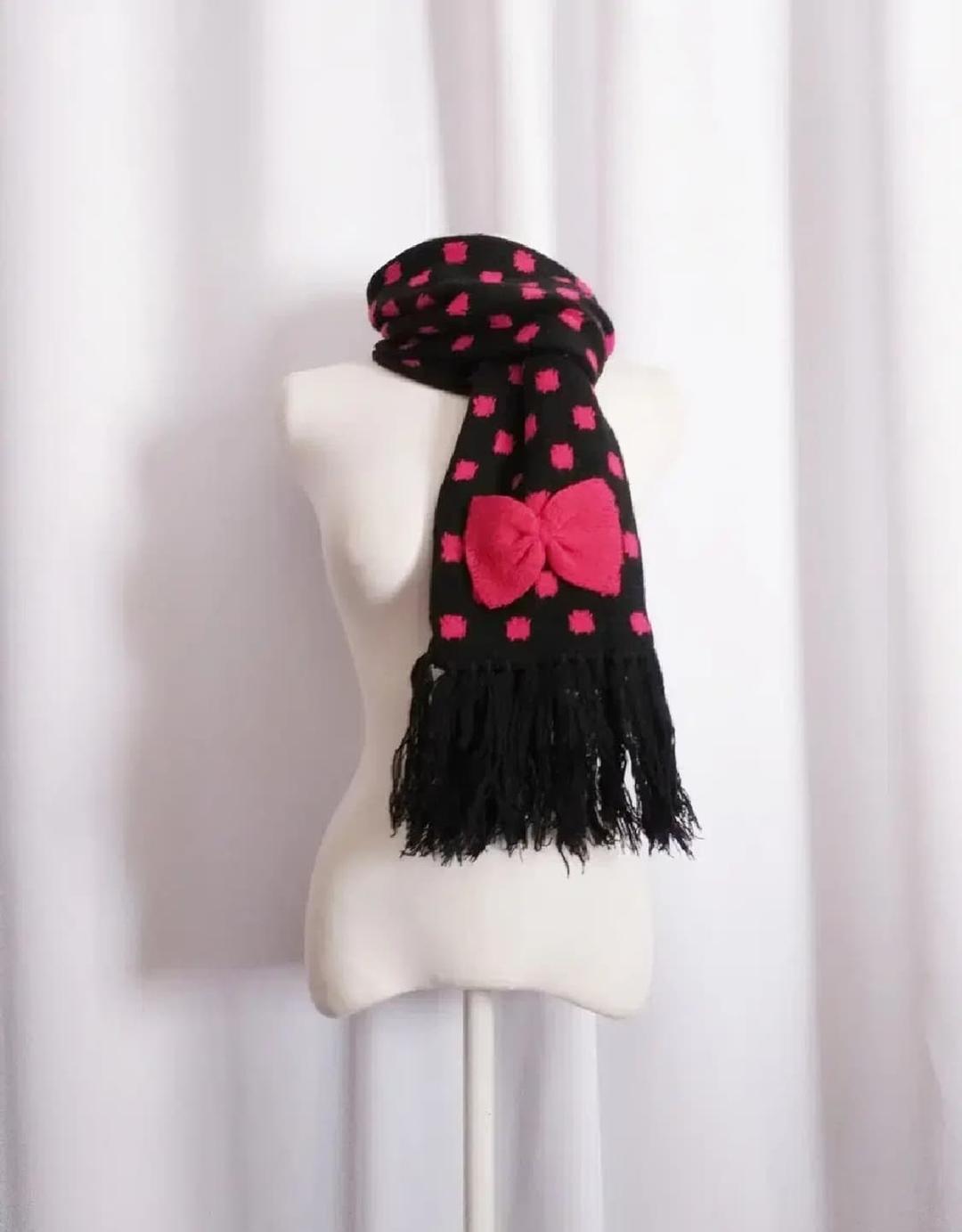 빈티지 도트리본 목도리 스카프 히메갸루 캐캐체 핀터깔 y2k 양산형지뢰계 | 후루츠패밀리