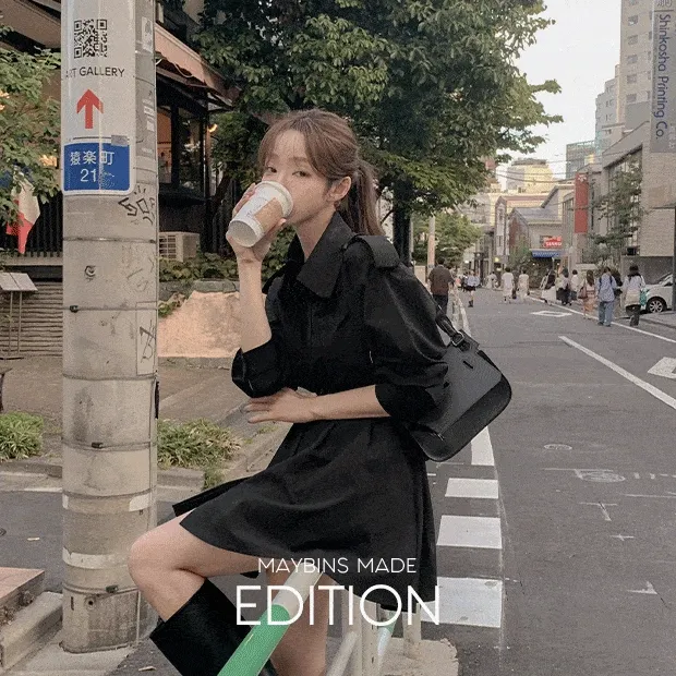 [당일발송/퀄리티보장/쇼핑지원금/MADE] 뉴랜 트렌치 미니 원피스 (+NEW 컬러)