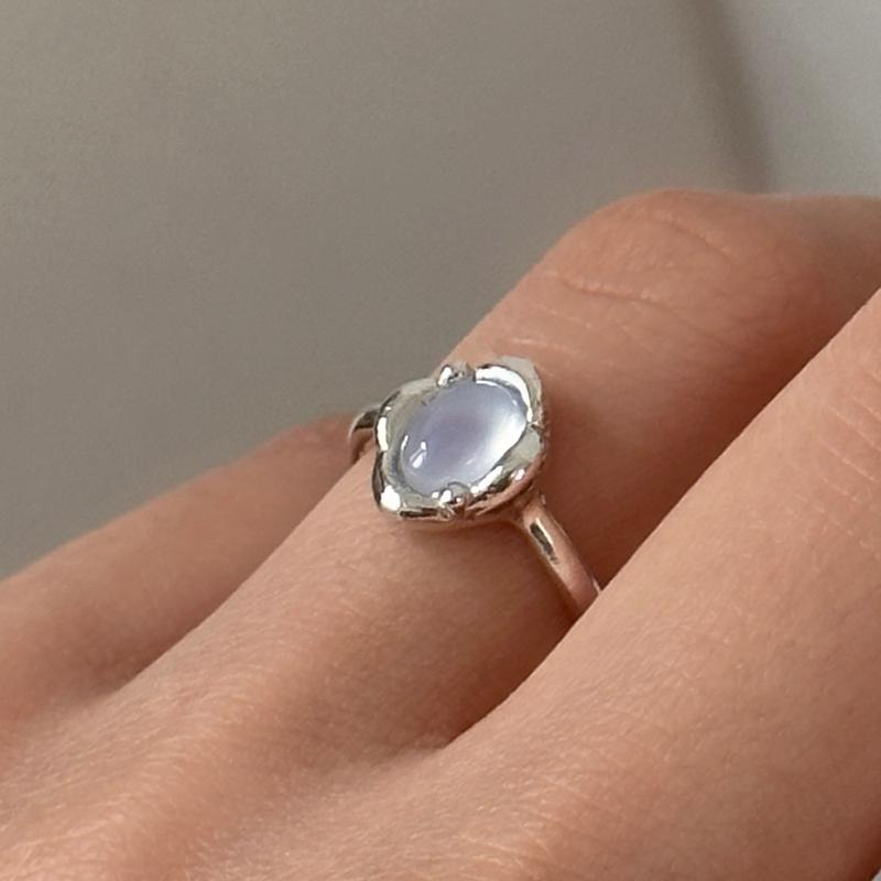 R035_Wax flower Ring(peridot/mint/lavender)