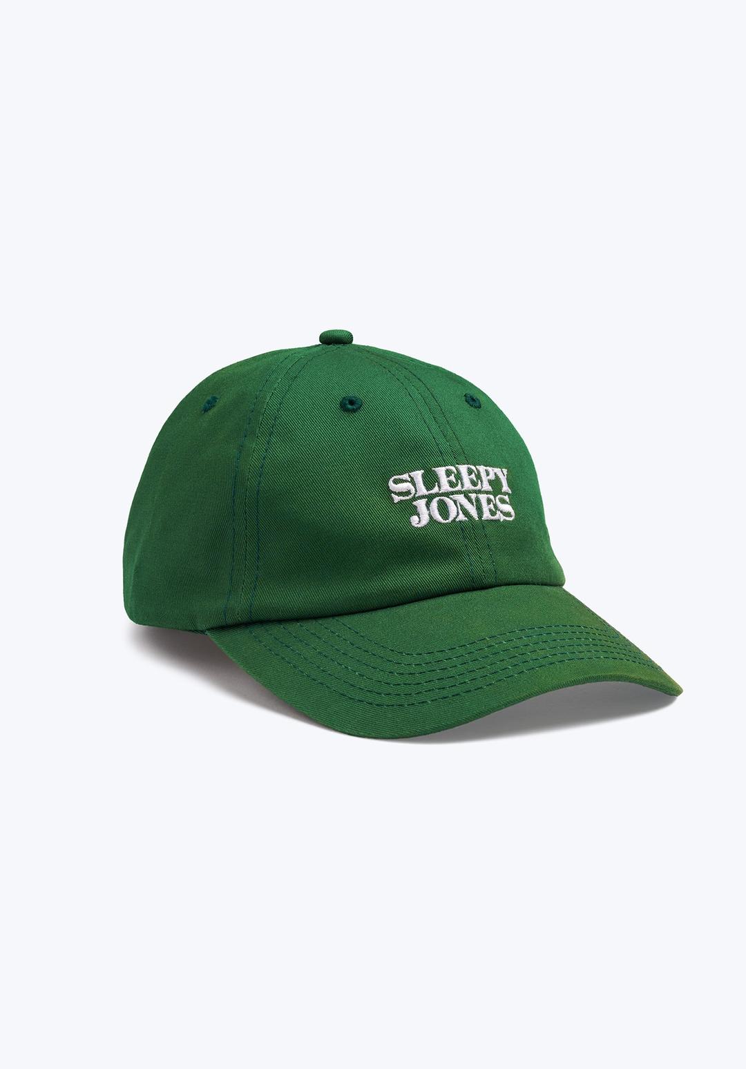 Sleepy Jones Logo Baseball Hat in Green - Green