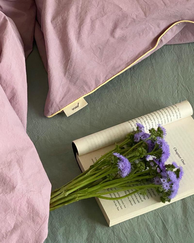 Sleepy Lavender 슬리피 라벤더/ 60수 고밀도 바이오워싱 순면 베개 커버