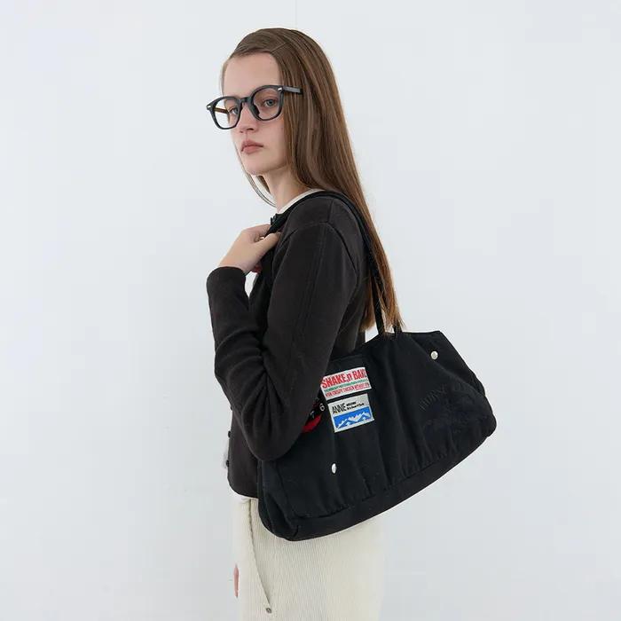 Patch Shopper Bag UNISEX Black