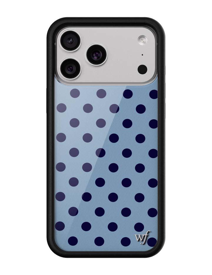 Wildflower Polka Dot iPhone case | Blue and Navy Blue
