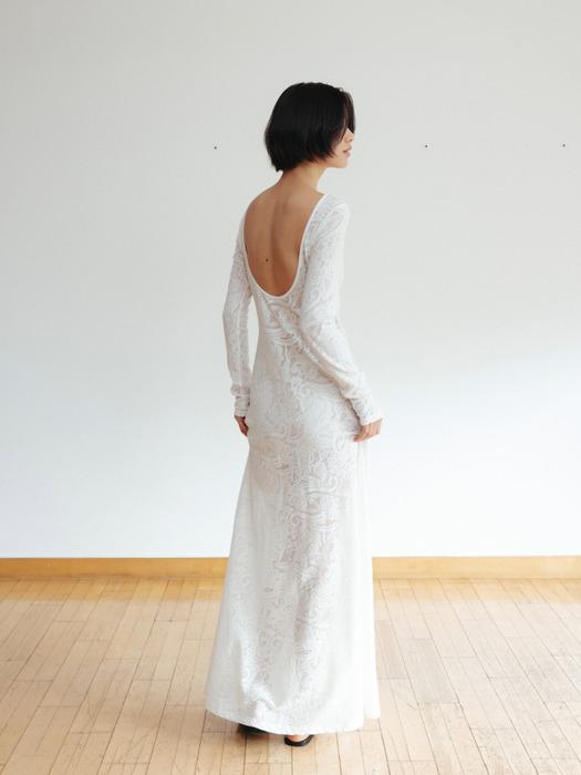 Lace dress (white / black)