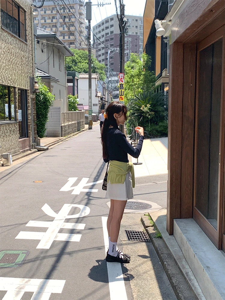 마이스 린넨 스커트