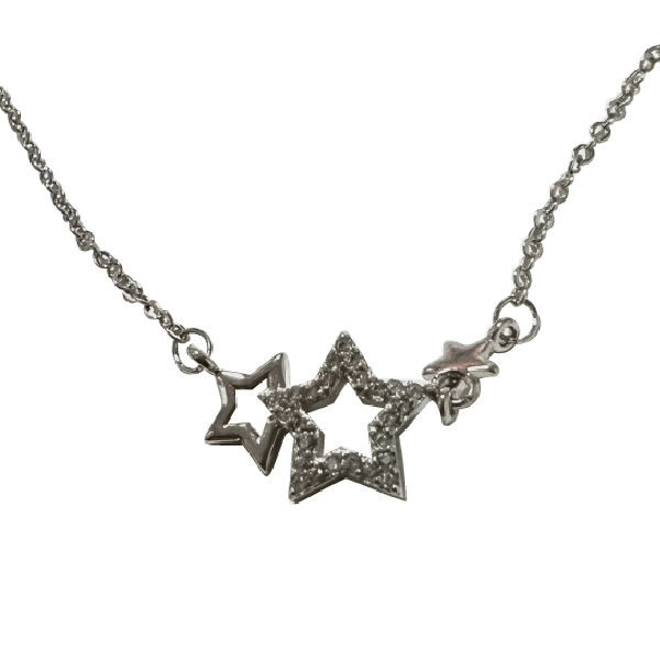 [Y2K] kiki. silver star necklace 실버 별 목걸이