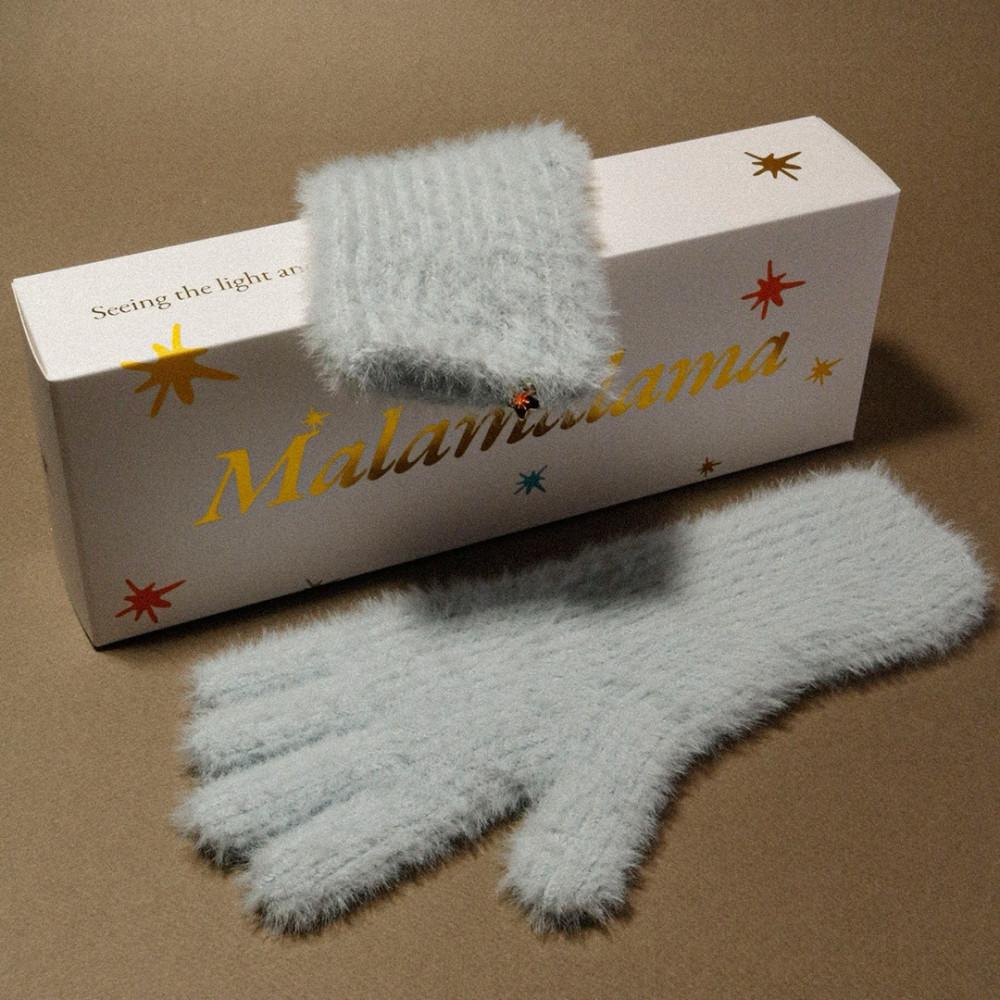 말라말라마 겨울 방한 니트 앙고라 핑거홀 스마트폰터치 롱장갑 연말 선물