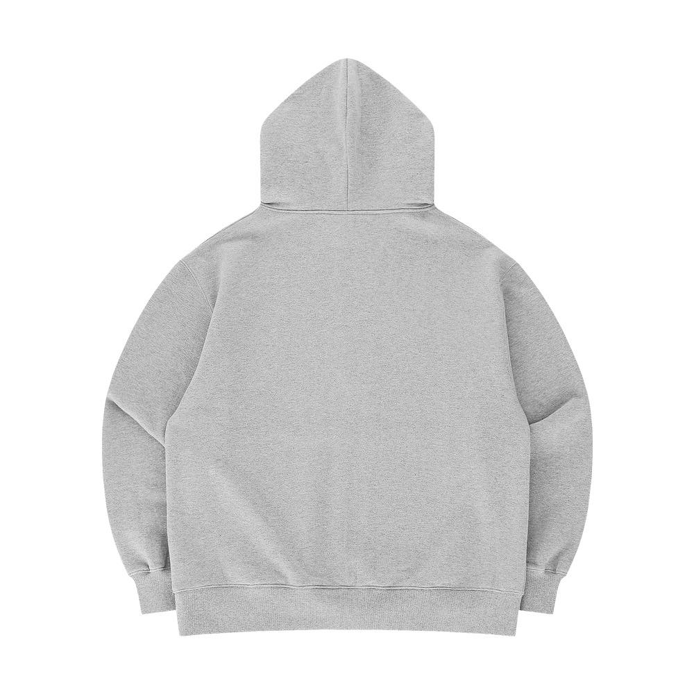 R.D 자수 로고 후드 - 그레이