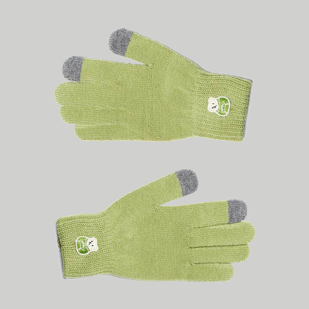Bear Patch Gloves_Greenery