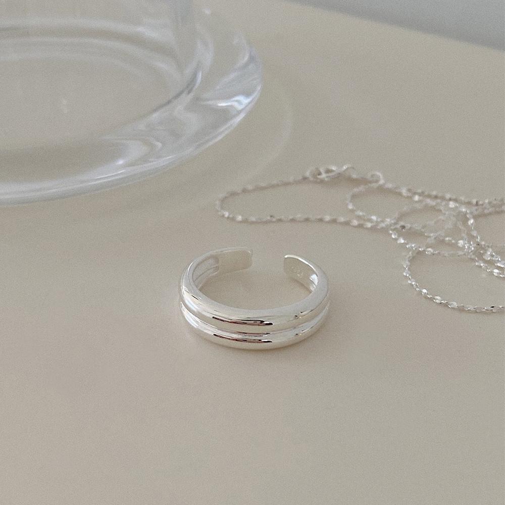 [당일출고] 925실버 더블 레이어 오픈 반지