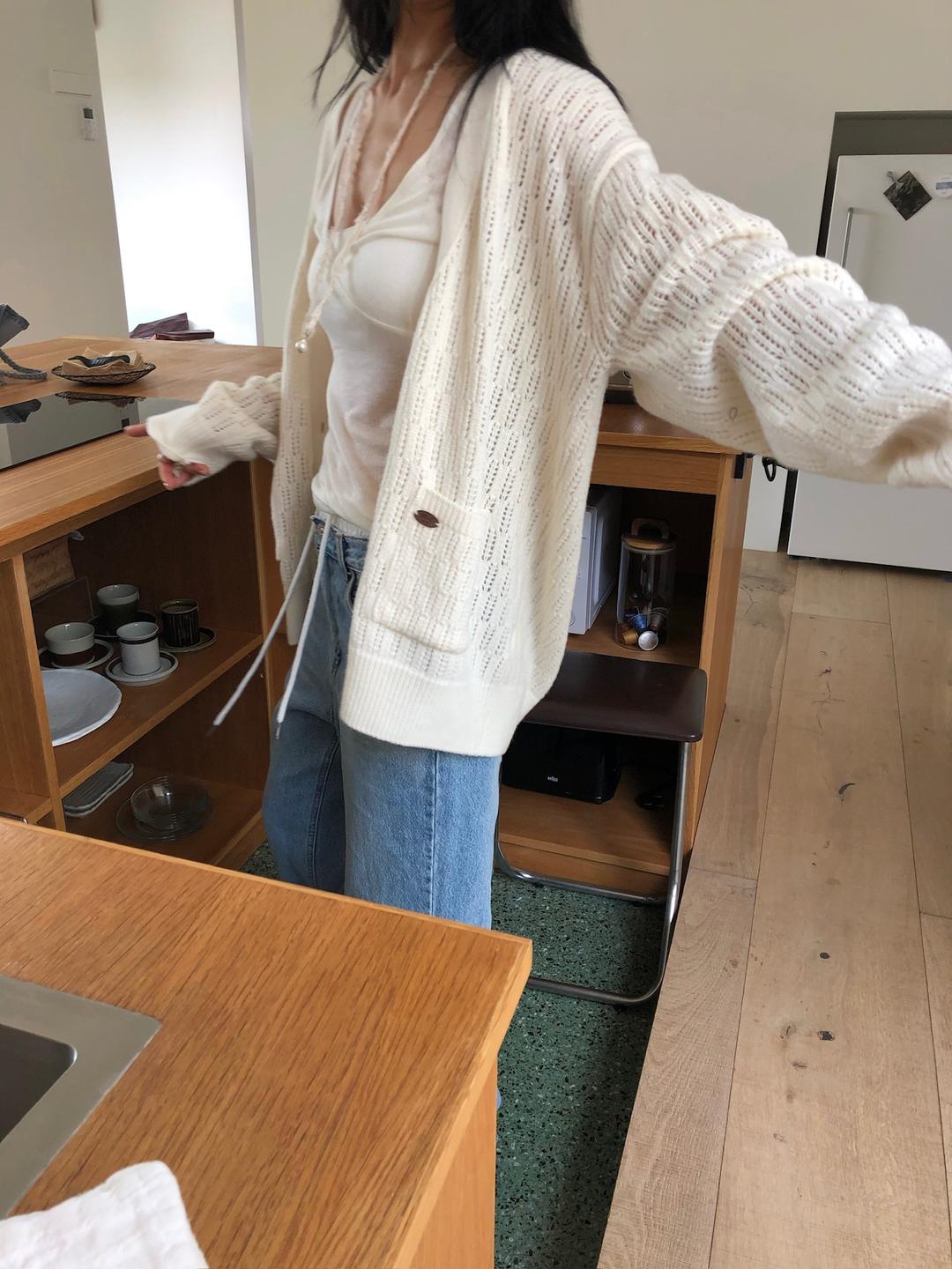 AMBER KNIT CARDIGAN (2COLOR)