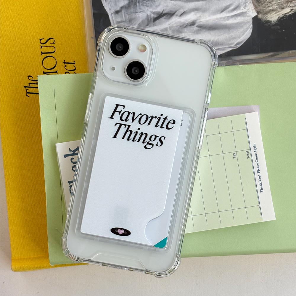 favorite things(white) 카드포켓 젤하드케이스