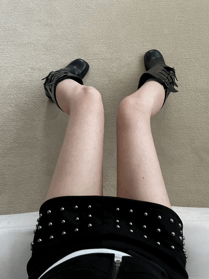 Stud mini skirt
