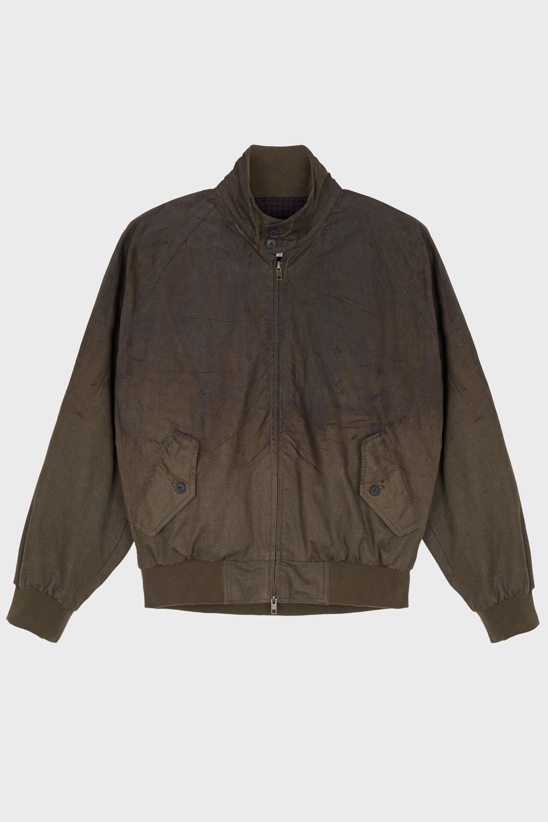 WAXED HARRINGTON JACKET OLIVE