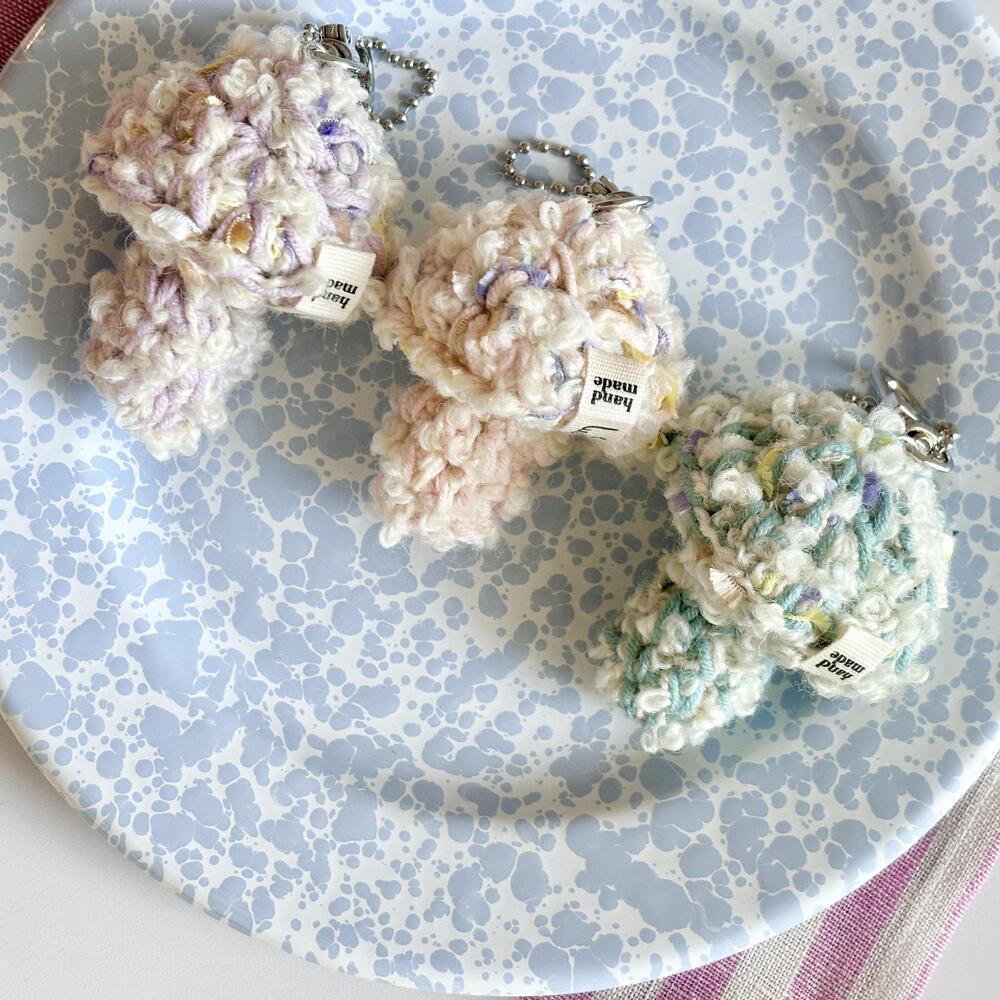 [루샤스티치] 보글보글 뜨개 버섯 키링