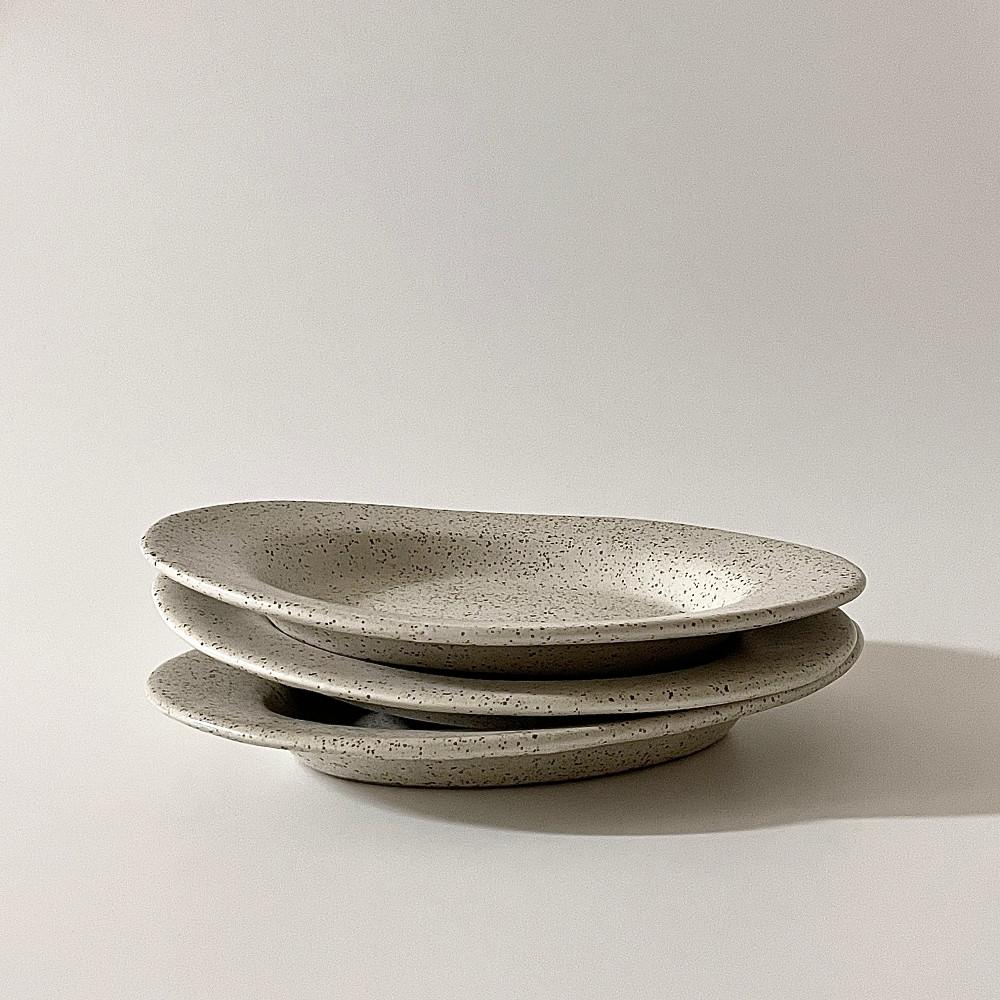 oatmeal oval tray 오트밀 타원 트레이 악세사리 디저트 플레이팅 인센스 향