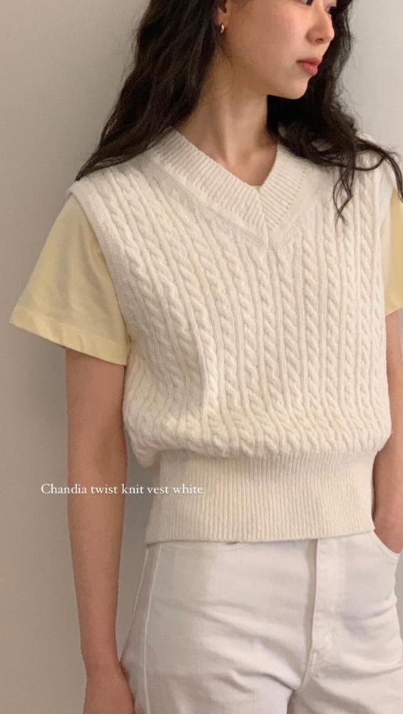 HAUS 하우스 찬디아 니트 베스트 chandia knit vest