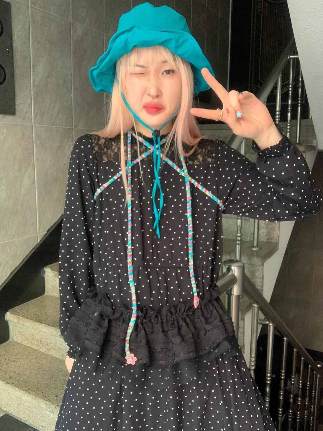 나일롱 시원 여름 자외선 껒영 낚시모자 (청록, 핑크)