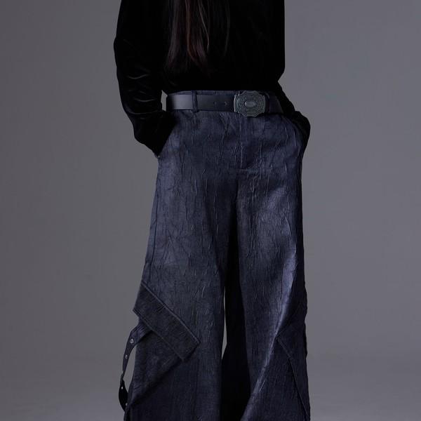 texture concave-convex workwear trousers