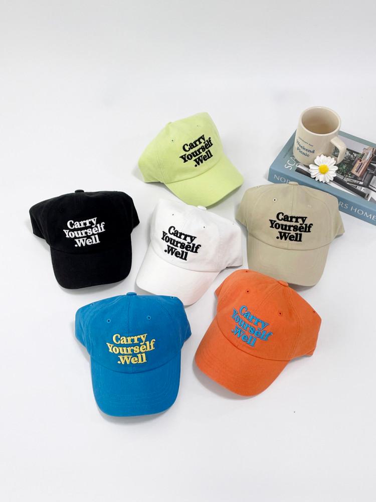 캐리 워싱 볼캡 CARRY YOURSELF WELL 야구모자 커플템