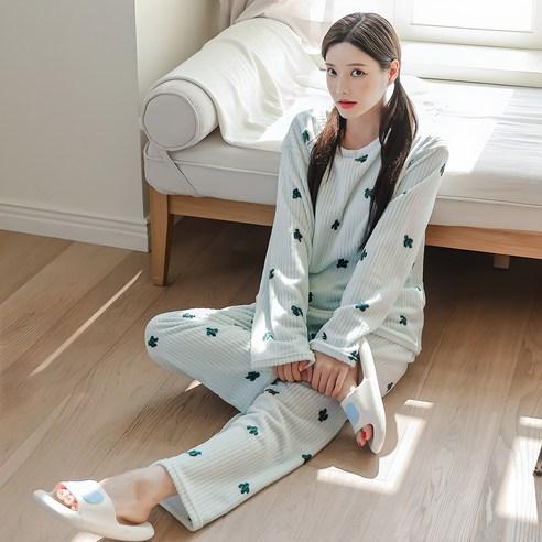 글램공감 뽀송라운드 융털 극세사 수면 잠옷 - 잠옷 | 쿠팡