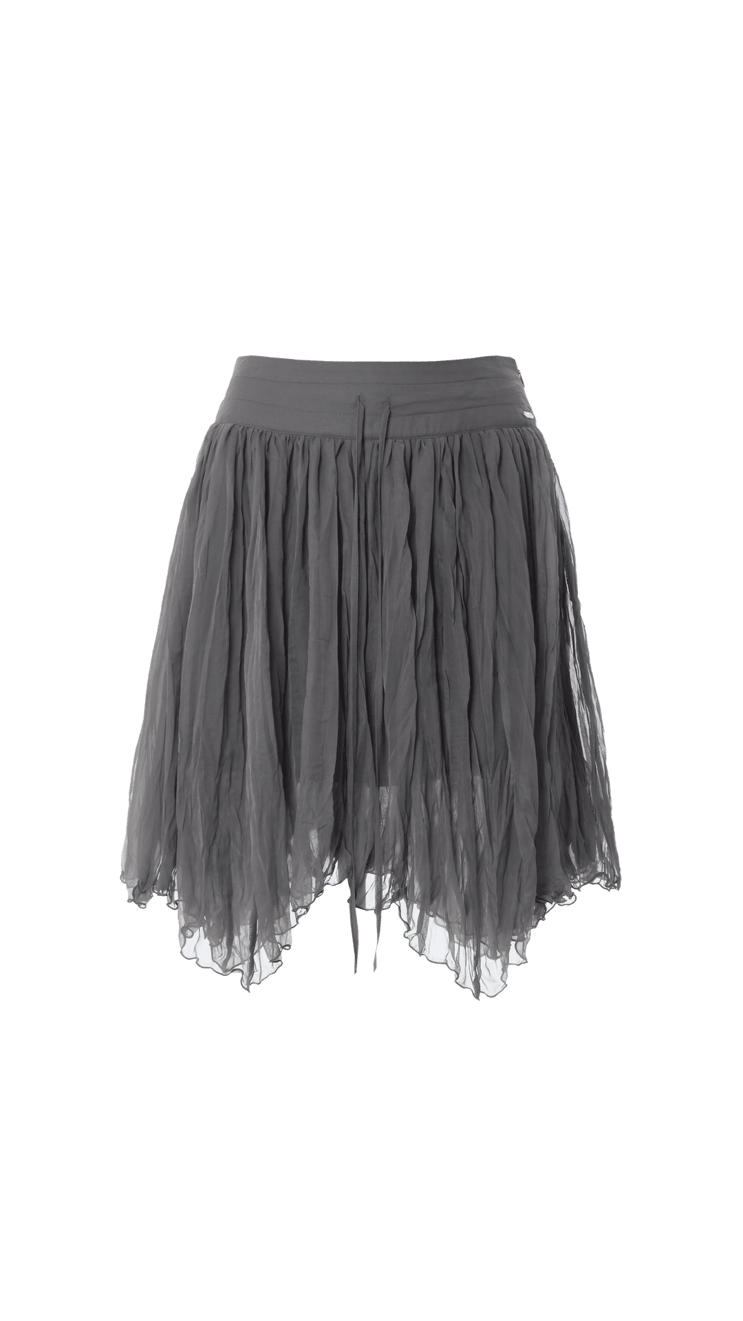 Chiffon pleats skirt_charcoal