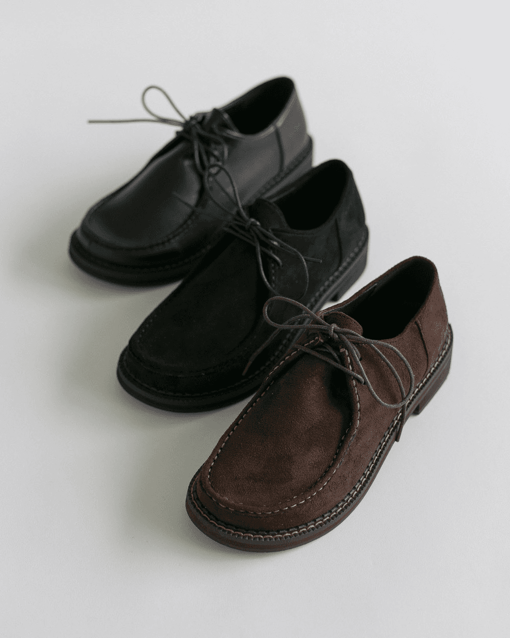 시크바이 라운드 스티치 스웨이드 로퍼