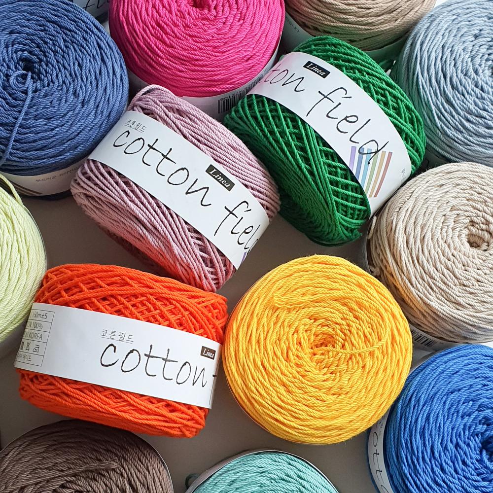 [탄탄한 면사🌼] 코튼필드 Cotton Field 여름실 코바늘 면실 코마면