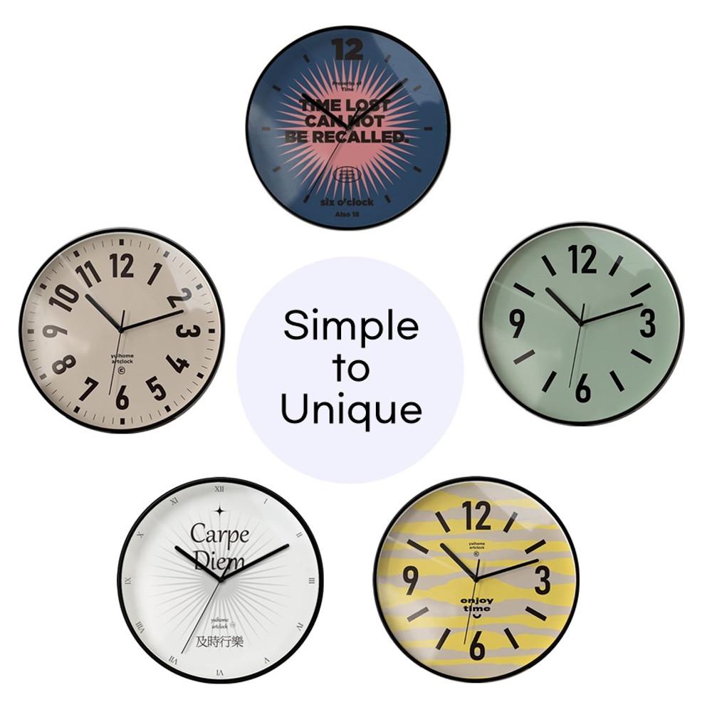 Simple to Unique Wall Clock 심플 패턴 유니크 벽걸이시계 7style